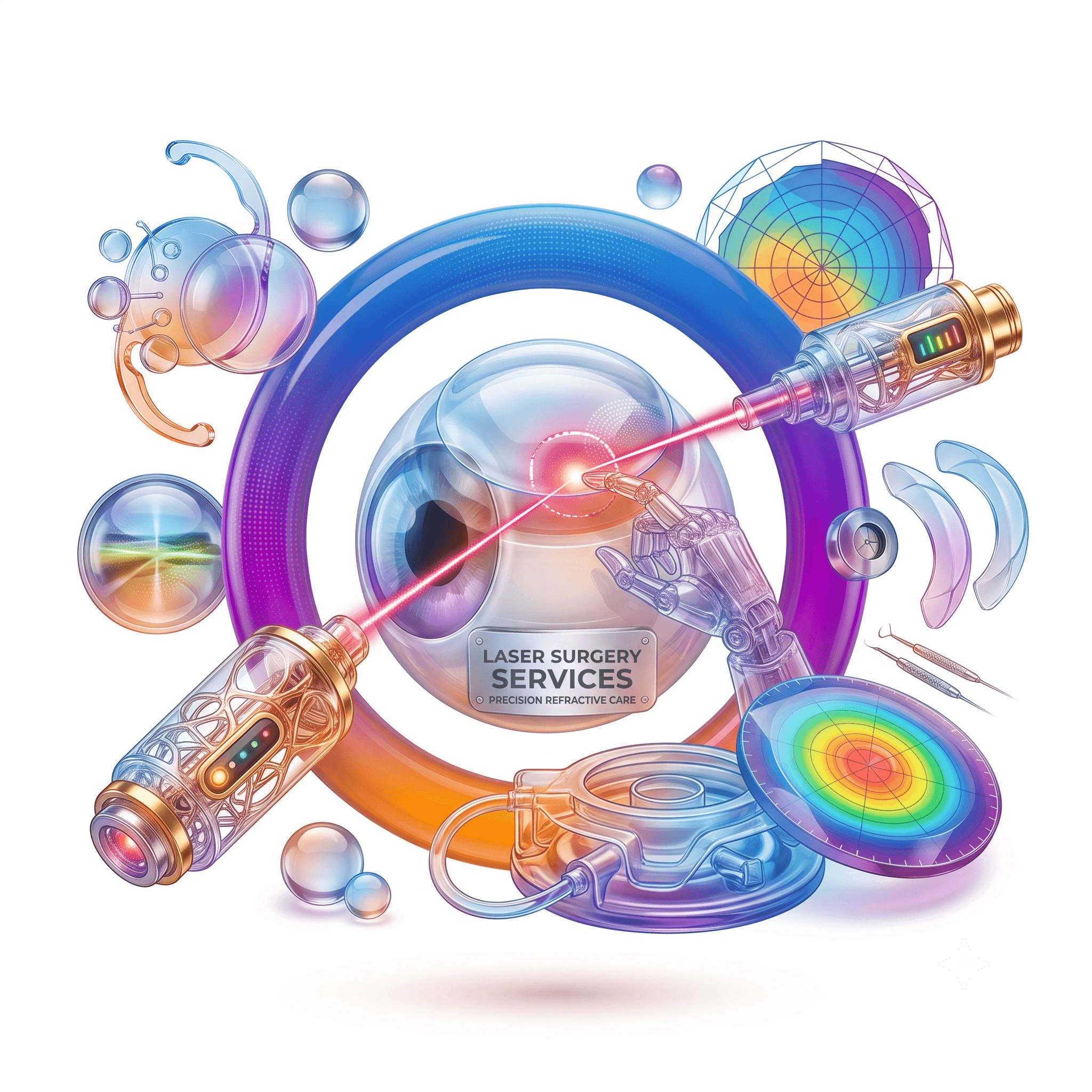 Laser Eye Surgery 3D icon